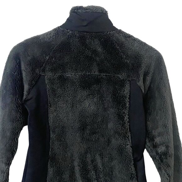 Columbia Womens Size Medium Plush Fleece Mixed Media Jacket Full Zip Black - Picture 8 of 12